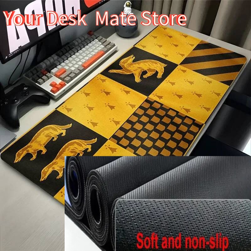 Yellow Laptop Accessories - Черно-белый коврик для мыши Badger, желтый