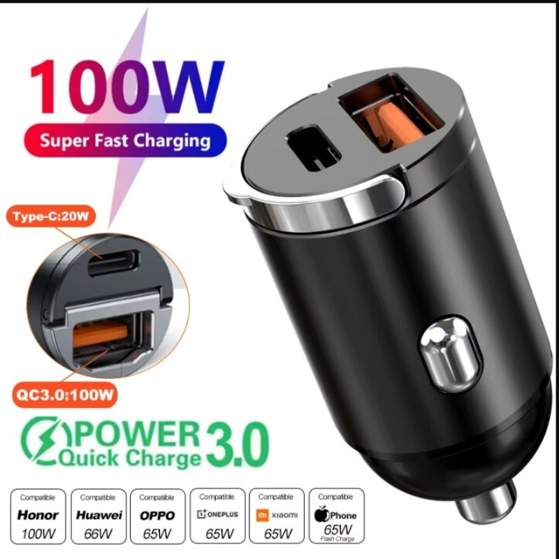 Usb C Power Adapter - Миниатюрное автомобильное зарядное устройство 100 Вт