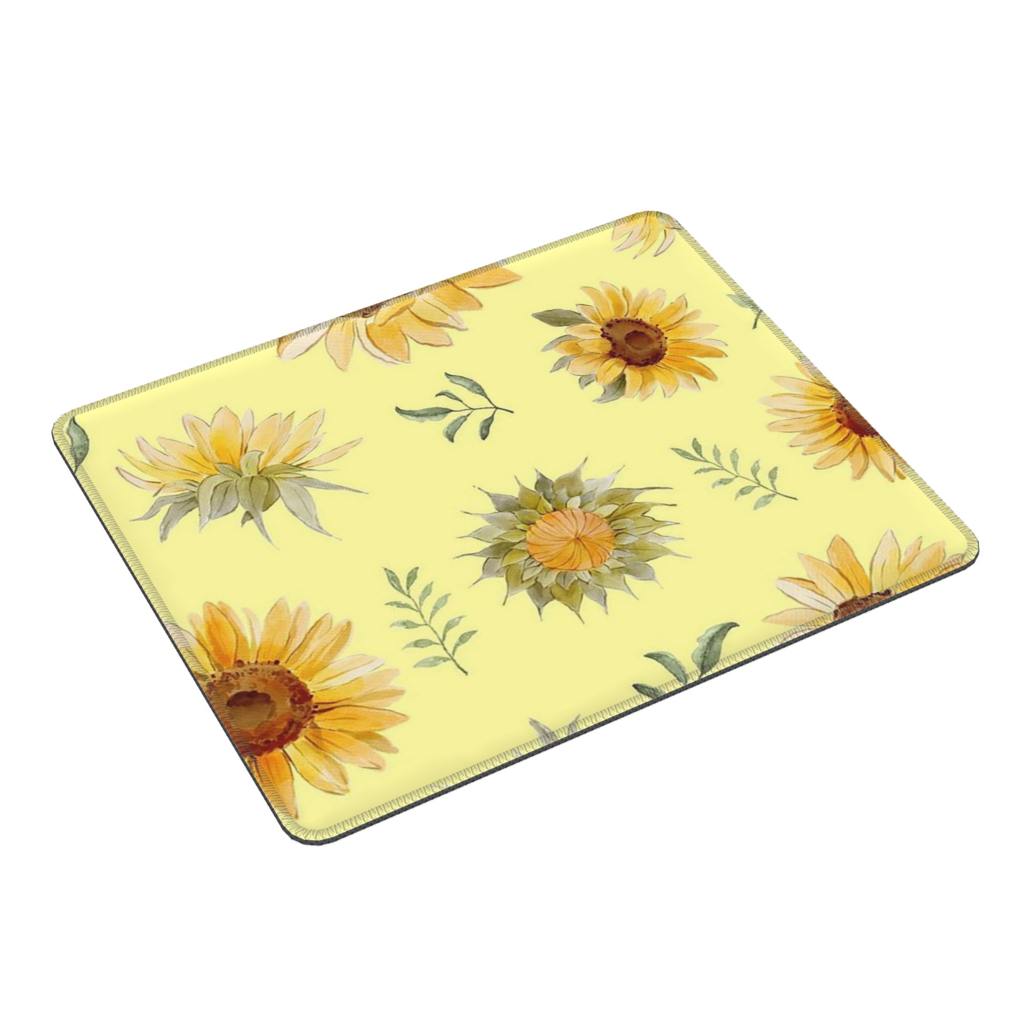 Yellow Laptop Accessories - Ярко-желтый коврик для мыши с цветочным